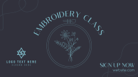 Learn Embroidery Facebook Event Cover Design