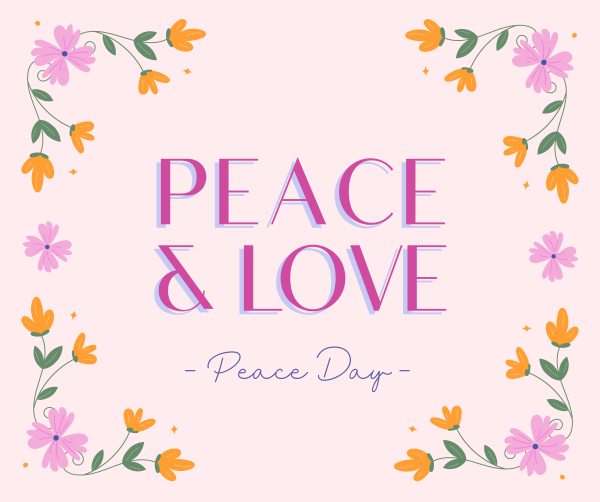 Floral Peace Day Facebook Post Design Image Preview