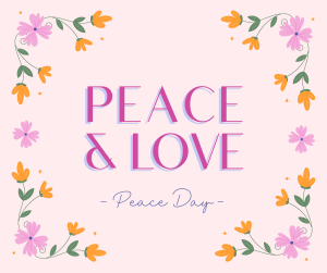 Floral Peace Day Facebook post