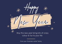 New Year Greet Postcard Image Preview