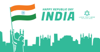 Indian Flag Waving Facebook Ad Design