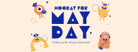 Hooray May Day Facebook Cover Design