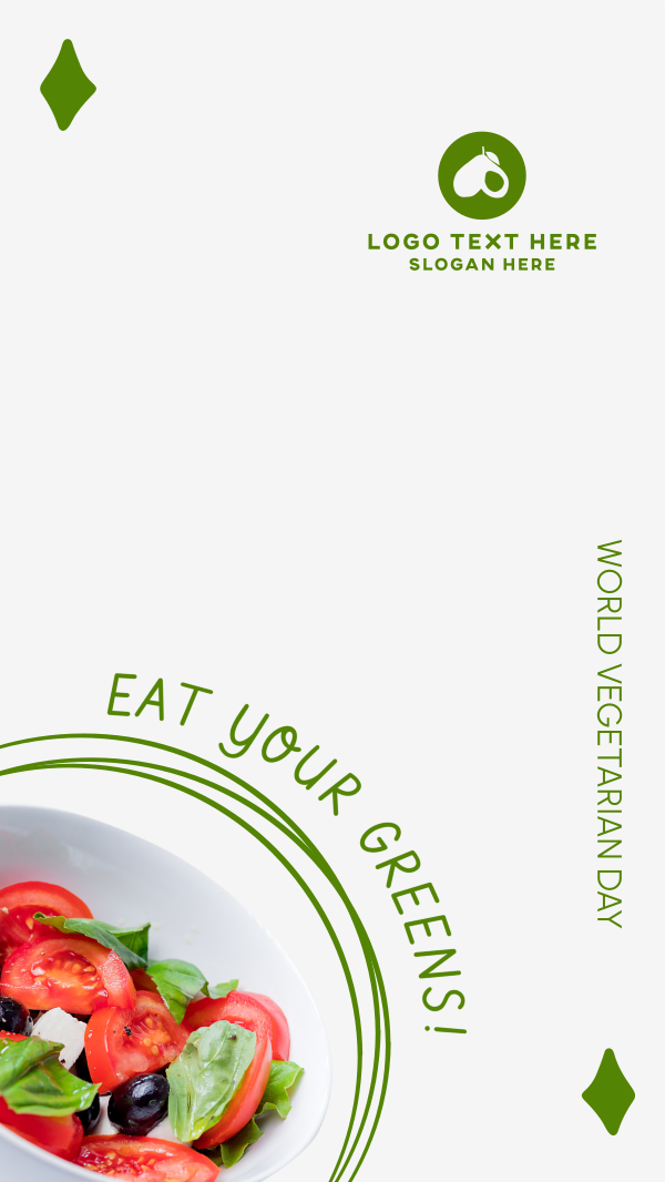 Eat Your Greens Facebook Story Design Image Preview