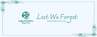 Remembrance Day Facebook cover Image Preview