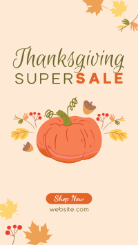Thanksgiving Pumpkin Sale Instagram story Image Preview
