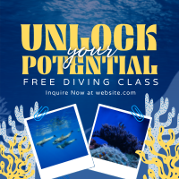 Free Diving Class Instagram post | BrandCrowd Instagram post Maker