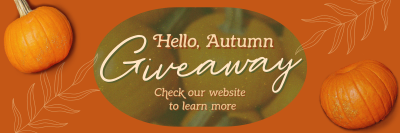 Hello Autumn Giveaway Twitter header (cover) Image Preview