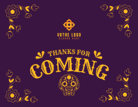 Day of the Dead Thank You Card Image Preview