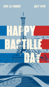 Bastille Day Facebook Story Design