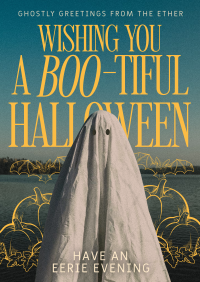 Modern Nostalgia Halloween Greeting Flyer Design