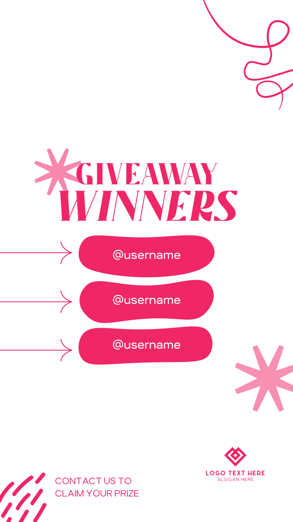 Congratulations Giveaway Winners Facebook Story Design