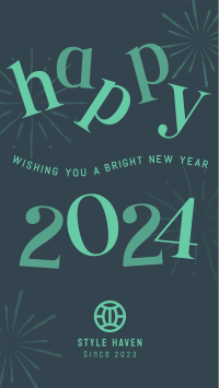 Bright New Year Facebook story Image Preview