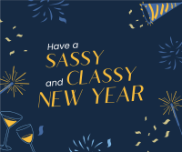 Sassy New Year Spirit Facebook Post Design