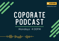 Corporate Podcast Postcard Image Preview