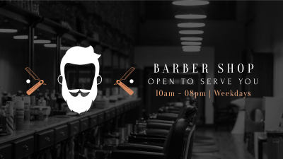 Barbershop Opening Facebook event cover Image Preview