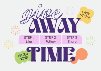 Simple Giveaway Steps Postcard Image Preview