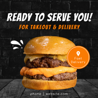 Fast Delivery Burger Instagram Post Design