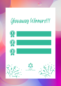 Feminine Giveaway Winners  Poster Design