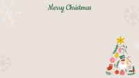Christmas Tree Collage Zoom Background Design