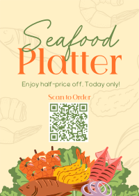 Seafood Platter Sale Poster Design