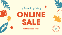 Thanksgiving Online Sale Facebook Event Cover Design