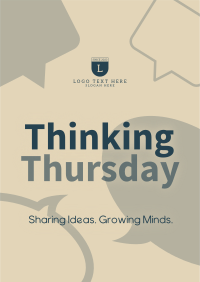 Minimalist Thinking Thursday Flyer Design