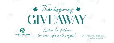 Thanksgiving Day Giveaway Facebook cover Image Preview