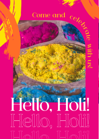 Hello Holi Flyer Design
