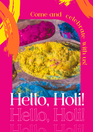 Hello Holi Flyer Image Preview