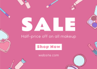 Makeup Sale Postcard Design