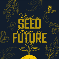 Earth Day Seed Planting Instagram Post Design