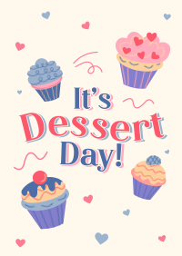 Cupcakes For Dessert Poster Design