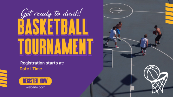 Basketball Mini Tournament Facebook Event Cover Design