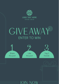 Simple Giveaway Instructions Poster Image Preview