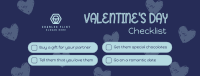 Valentine's Checklist Facebook Cover Design