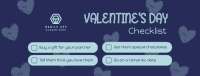 Valentine's Checklist Facebook cover Image Preview