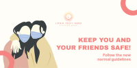 Friends Covid Prevention Twitter post Image Preview