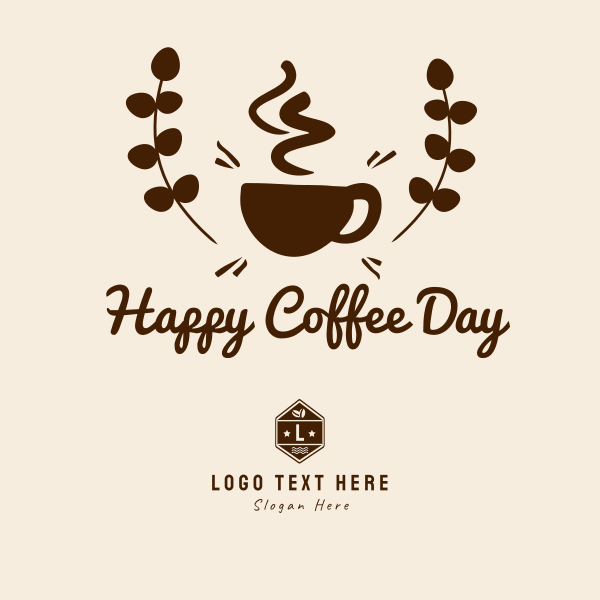 Happy Coffee Day Badge Instagram Post Design Image Preview