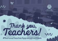 Teacher Week Greeting Postcard Image Preview