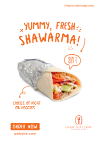 Yummy Shawarma Flyer Design