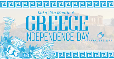 Greece Independence Day Patterns Facebook ad Image Preview