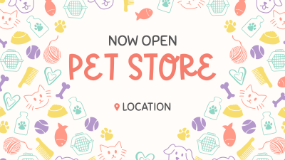 Pet Store Now Open Facebook event cover Image Preview