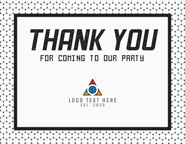 Groovy Retro Party Thank You Card Design Image Preview