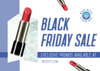 Black Friday Beauty Sale Postcard Image Preview