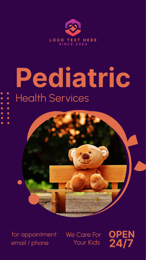Pediatric Health Services Instagram Story Design Image Preview