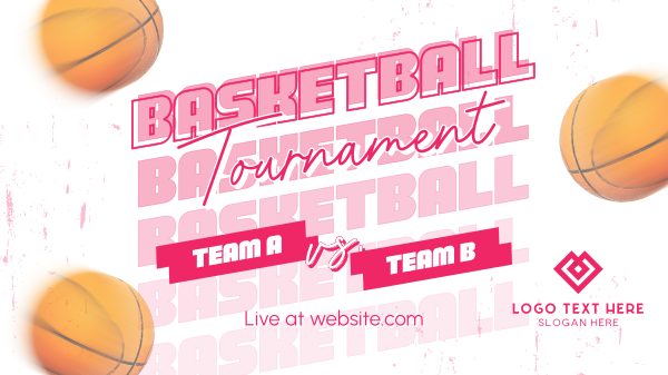 Basketball Game Tournament Facebook Event Cover Design