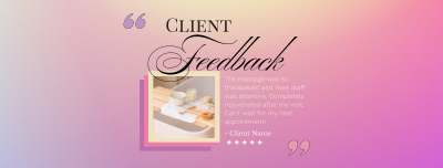 Spa Client Feedback Facebook cover Image Preview