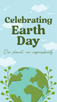 Modern Celebrate Earth Day Facebook Story Design