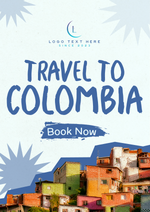 Travel to Colombia Paper Cutouts Flyer Image Preview