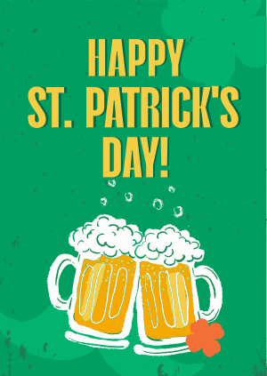 St. Patrick's Beer Greeting Poster Image Preview